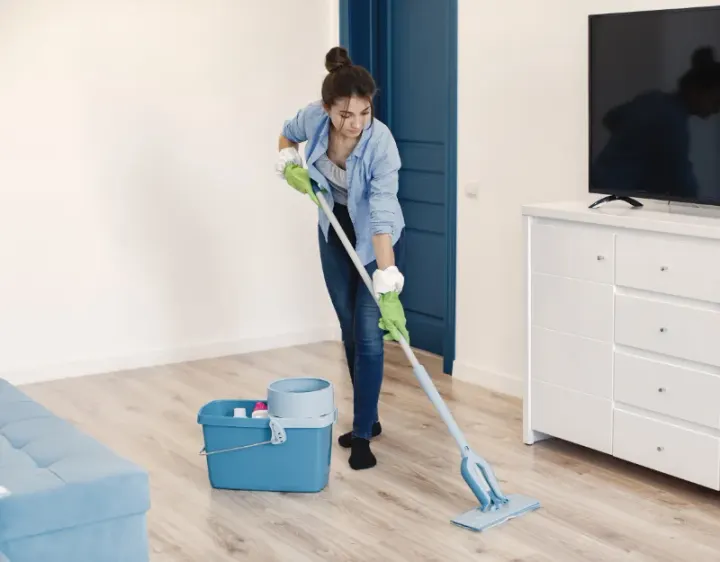 Femme de ménage Plancher-Bas